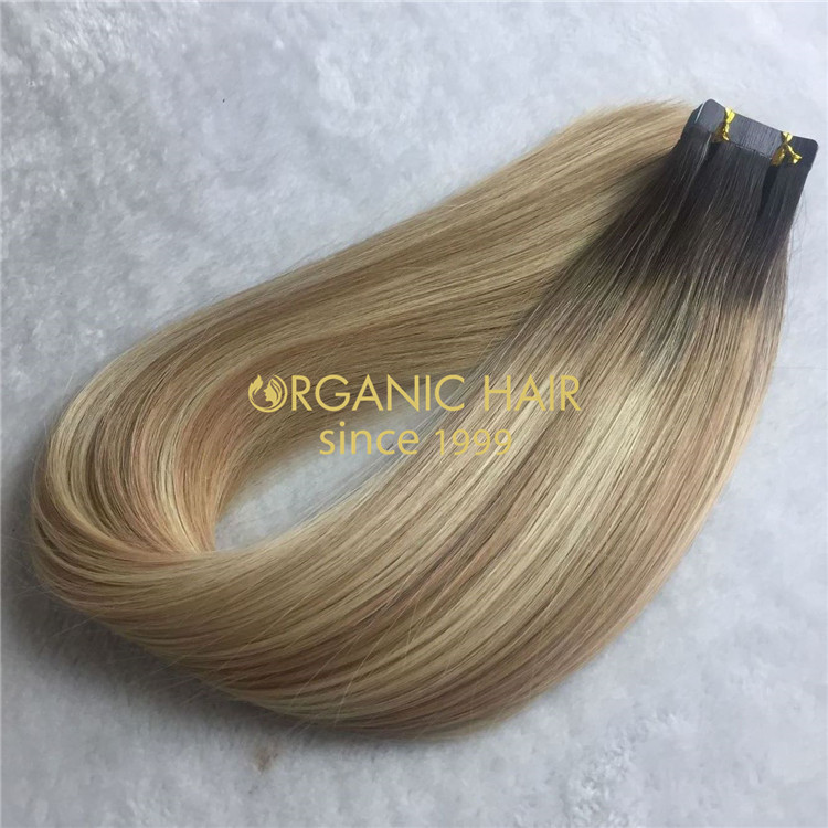 Customized 3 color tape in hair extension with higgest quality A154